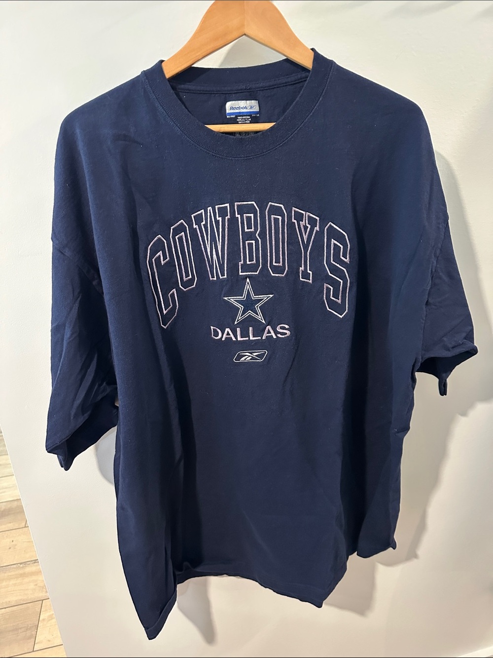Reebok Navy Dallas Cowboys Emroidered Tee